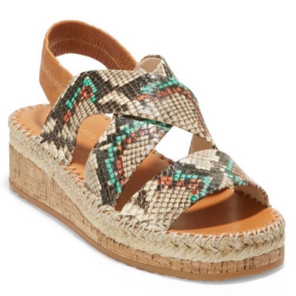 Cole Haan Snake Cork Sandals - Picture 1 of 3